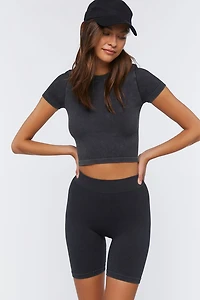 Seamless Ribbed Biker Shorts