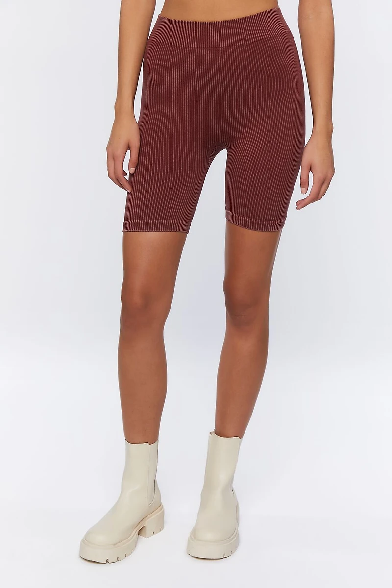 Seamless Ribbed Biker Shorts