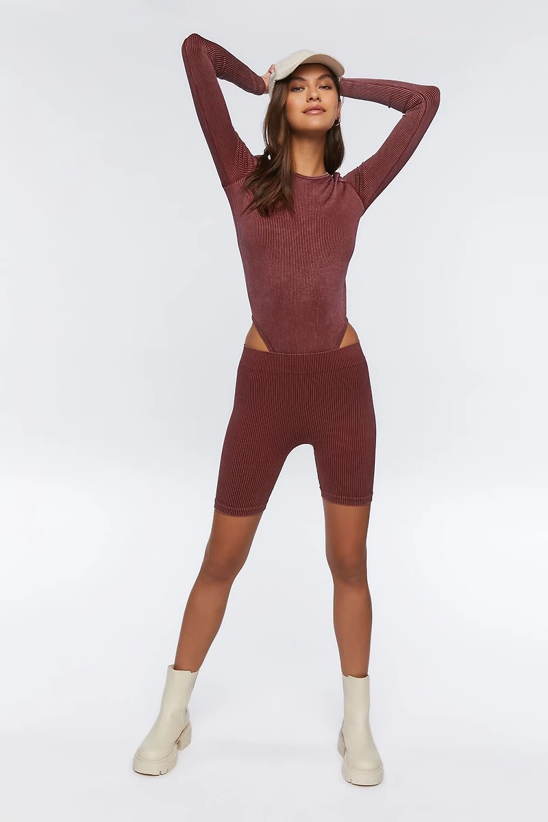 Seamless Ribbed Biker Shorts