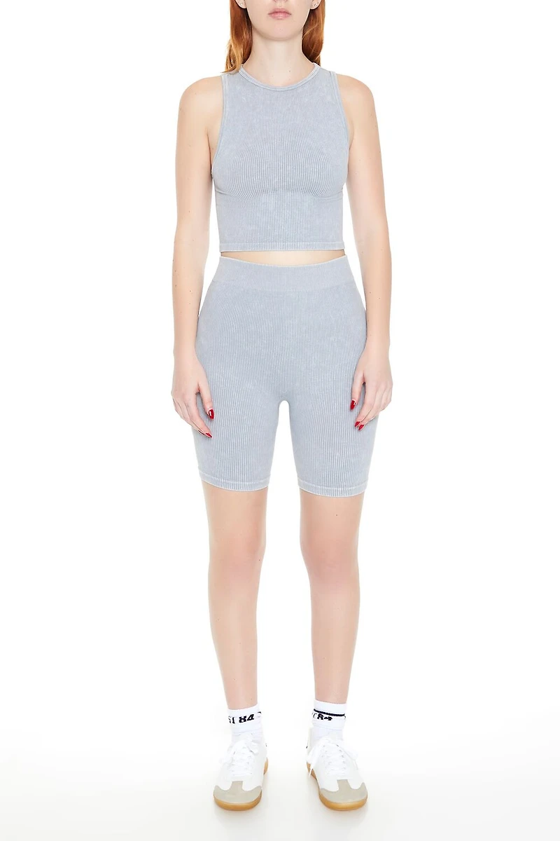 Seamless Ribbed Biker Shorts