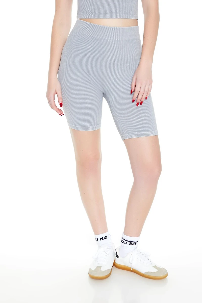 Seamless Ribbed Biker Shorts