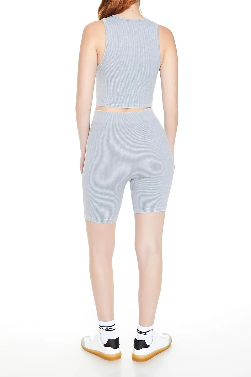 Seamless Ribbed Biker Shorts