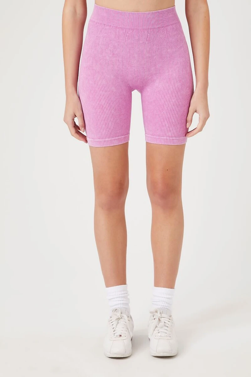 Seamless Ribbed Biker Shorts