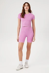 Seamless Ribbed Biker Shorts