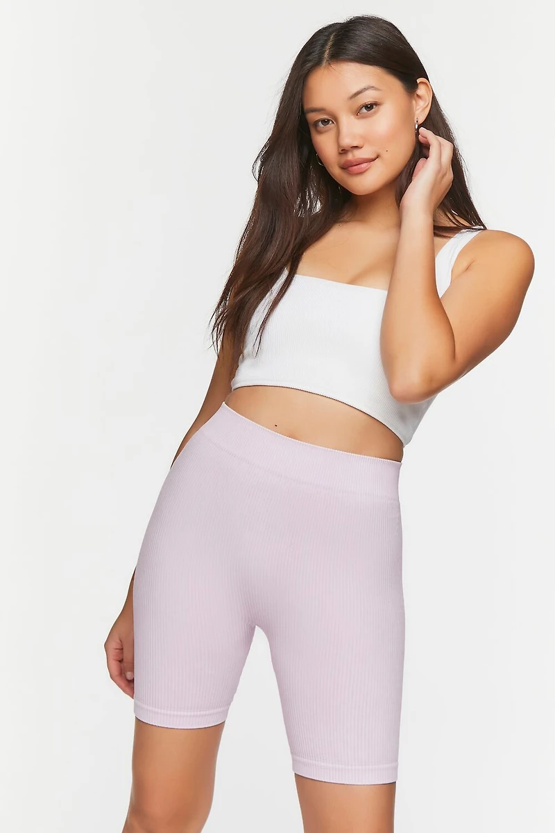 Seamless Ribbed Biker Shorts