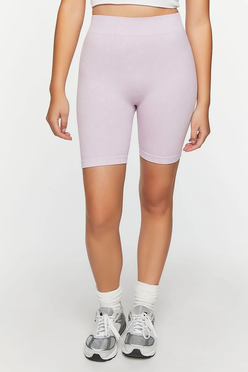 Seamless Ribbed Biker Shorts