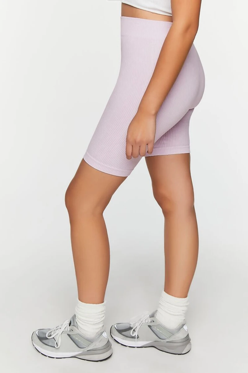 Seamless Ribbed Biker Shorts