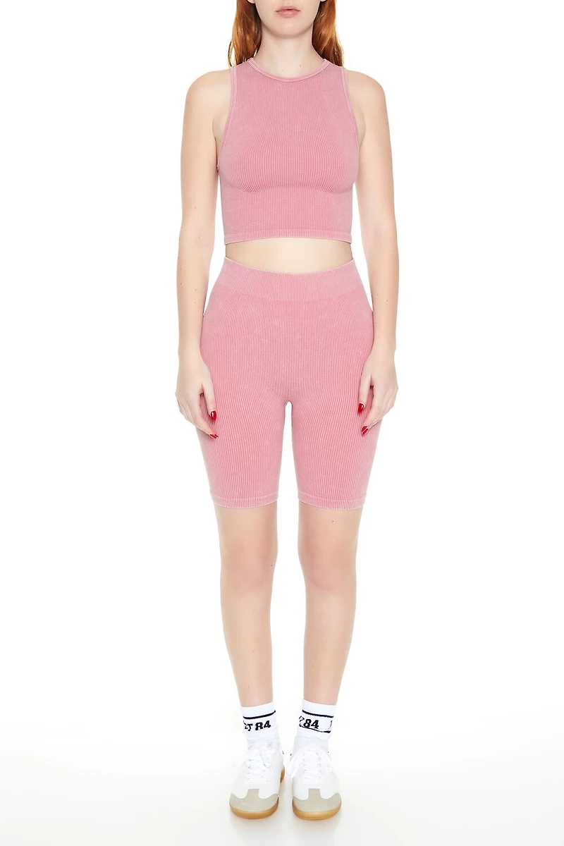 Seamless Ribbed Biker Shorts