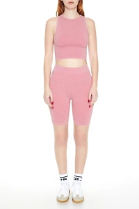 Seamless Ribbed Biker Shorts