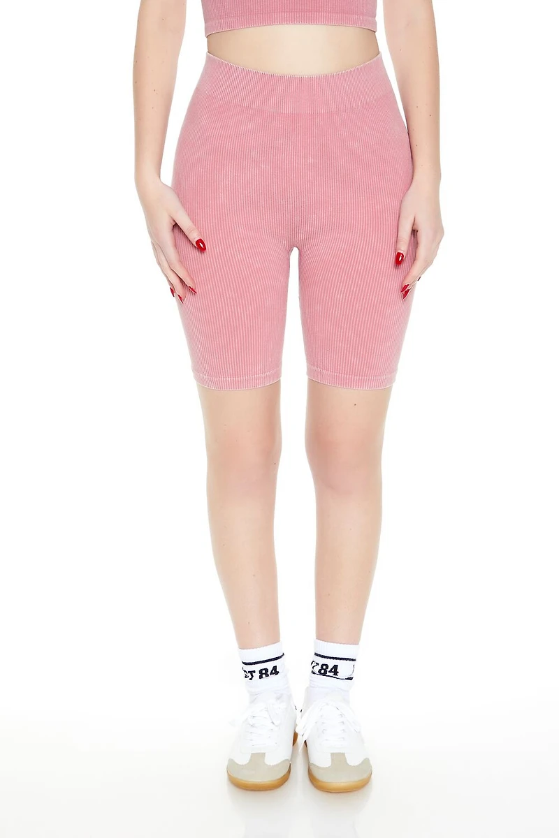 Seamless Ribbed Biker Shorts