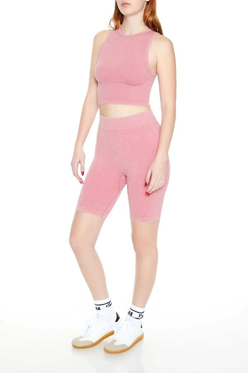 Seamless Ribbed Biker Shorts