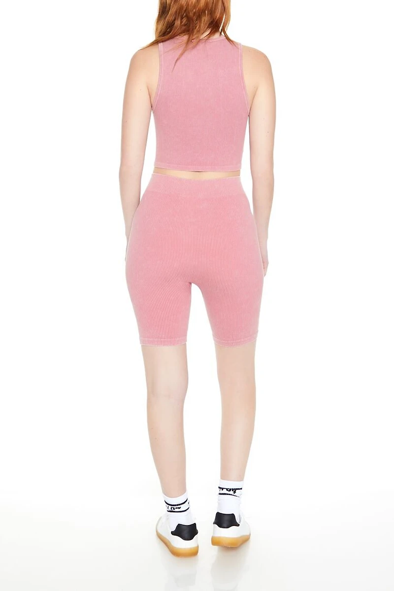 Seamless Ribbed Biker Shorts