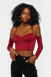Bustier Open-Shoulder Crop Top