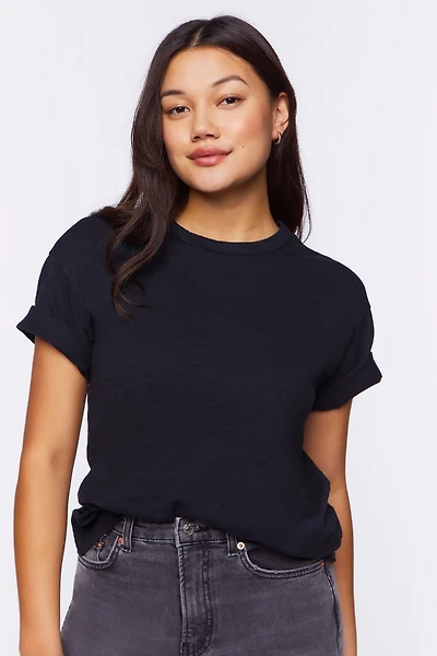 Dropped-Sleeve Crew Tee