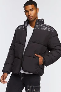 Paisley Print Puffer Jacket