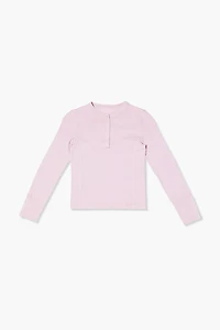Girls Ribbed Henley Top (Kids)