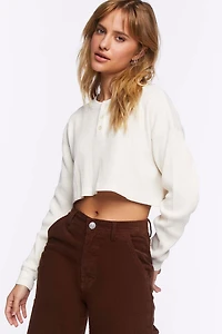 Cropped Henley Top