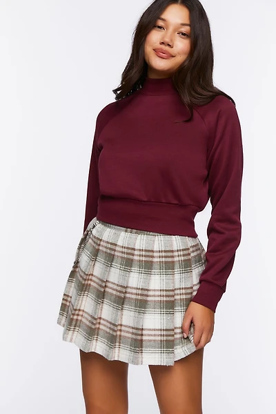 Fleece Mock Neck Pullover