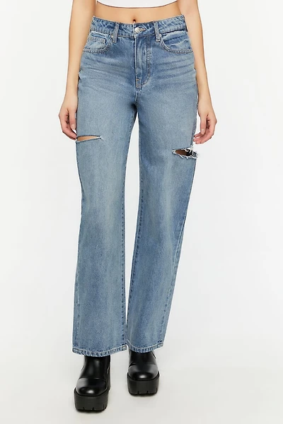 Split High-Rise 90s-Fit Jeans