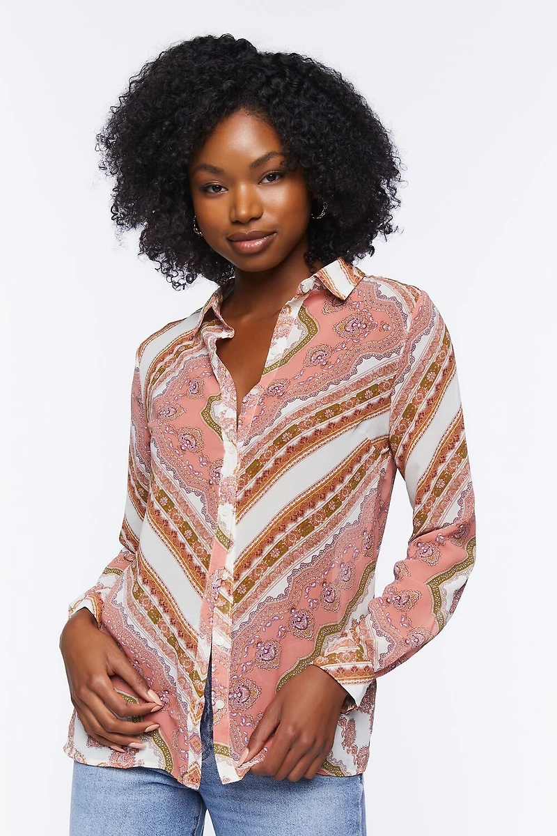 Paisley Print Buttoned Shirt