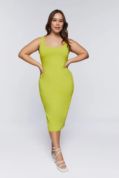 Plus Size Sleeveless Midi Dress