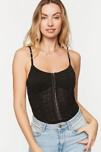 Textured Corset Bodysuit