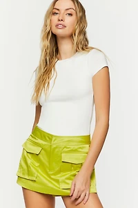 Satin Cargo Skort