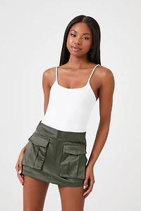 Satin Cargo Skort