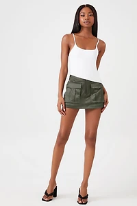 Satin Cargo Skort