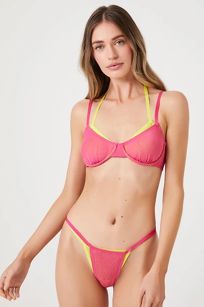 Dual Mesh G-String Thong Panties