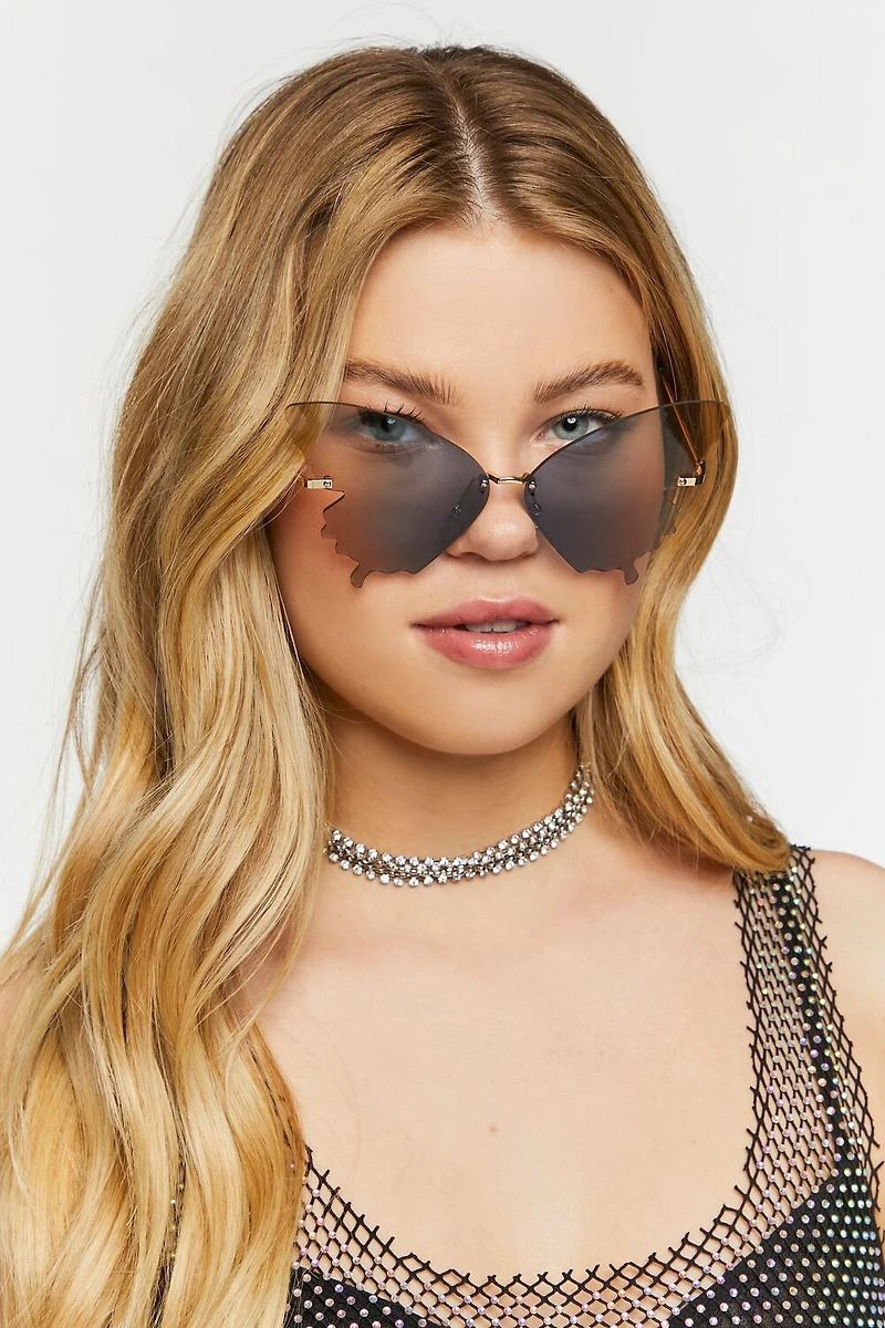 Rimless Butterfly Sunglasses