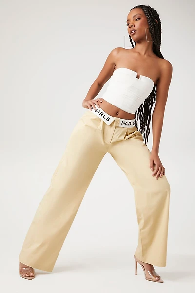 Mad Girls Graphic Wide-Leg Pants