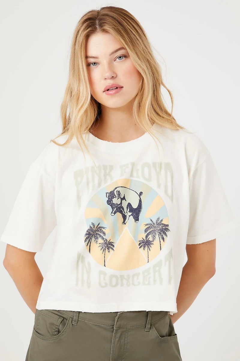 Pink Floyd Graphic Cropped Tee