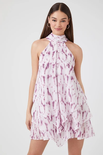 Abstract Print Swing Mini Dress