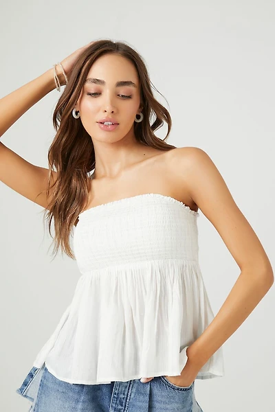 Smocked Flounce Tube Top