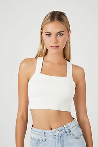 Sweater-Knit Crisscross Tank Top