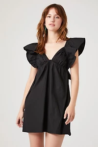 Poplin Ruffled Babydoll Dress