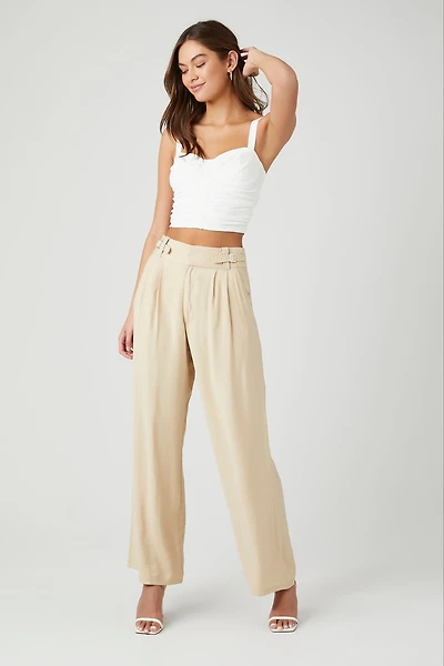 Mid-Rise Straight-Leg Trousers