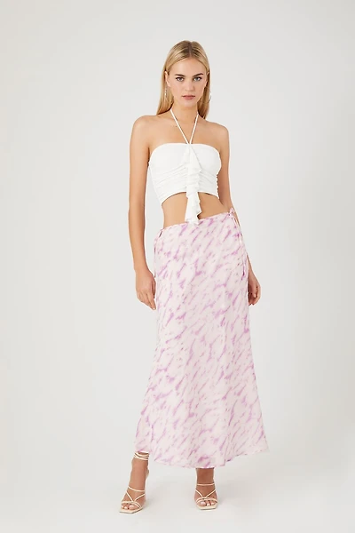 Tie-Dye Slip Midi Skirt