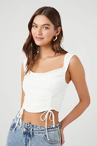 Drawstring Cropped Tank Top