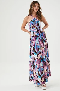Abstract Print Maxi Dress
