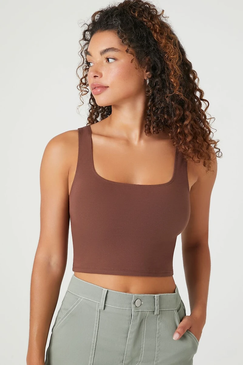 Cotton Cropped Tank Top