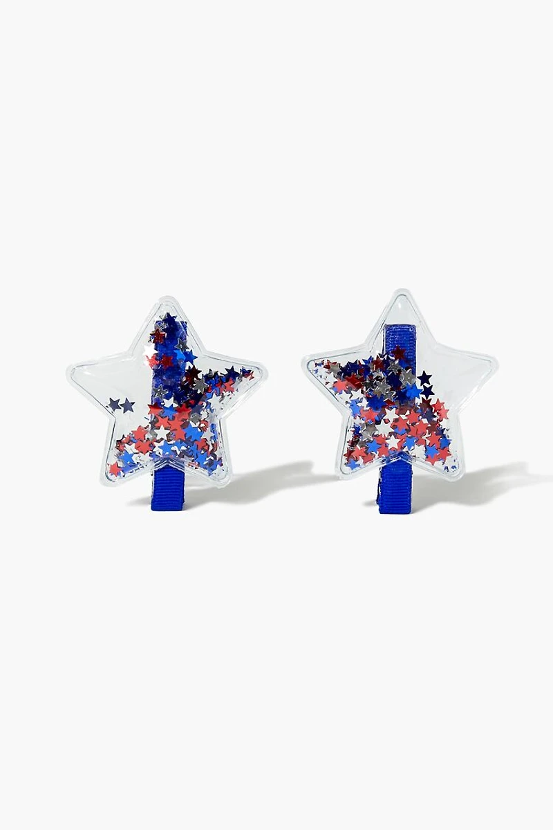 Girls Confetti Star Hair Clip Set (Kids)