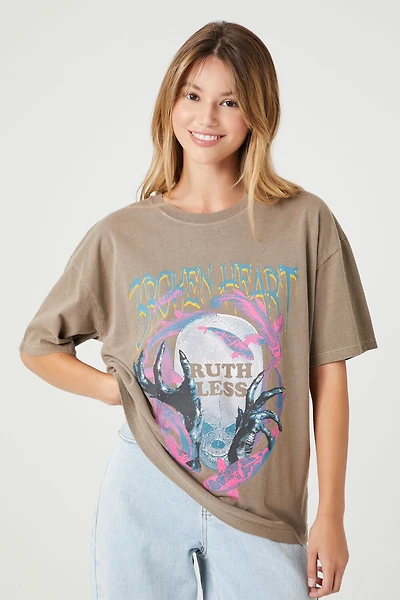Broken Heart Oversized Graphic Tee