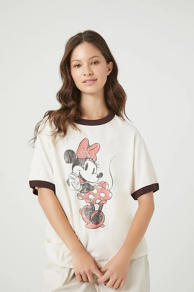 Minnie Mouse Graphic Ringer Tee