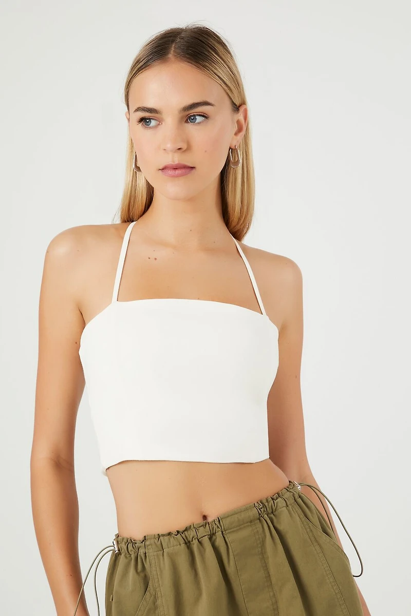 Lace-Back Cropped Cami