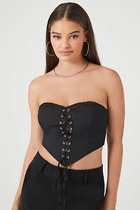 Lace-Up Bustier Tube Top