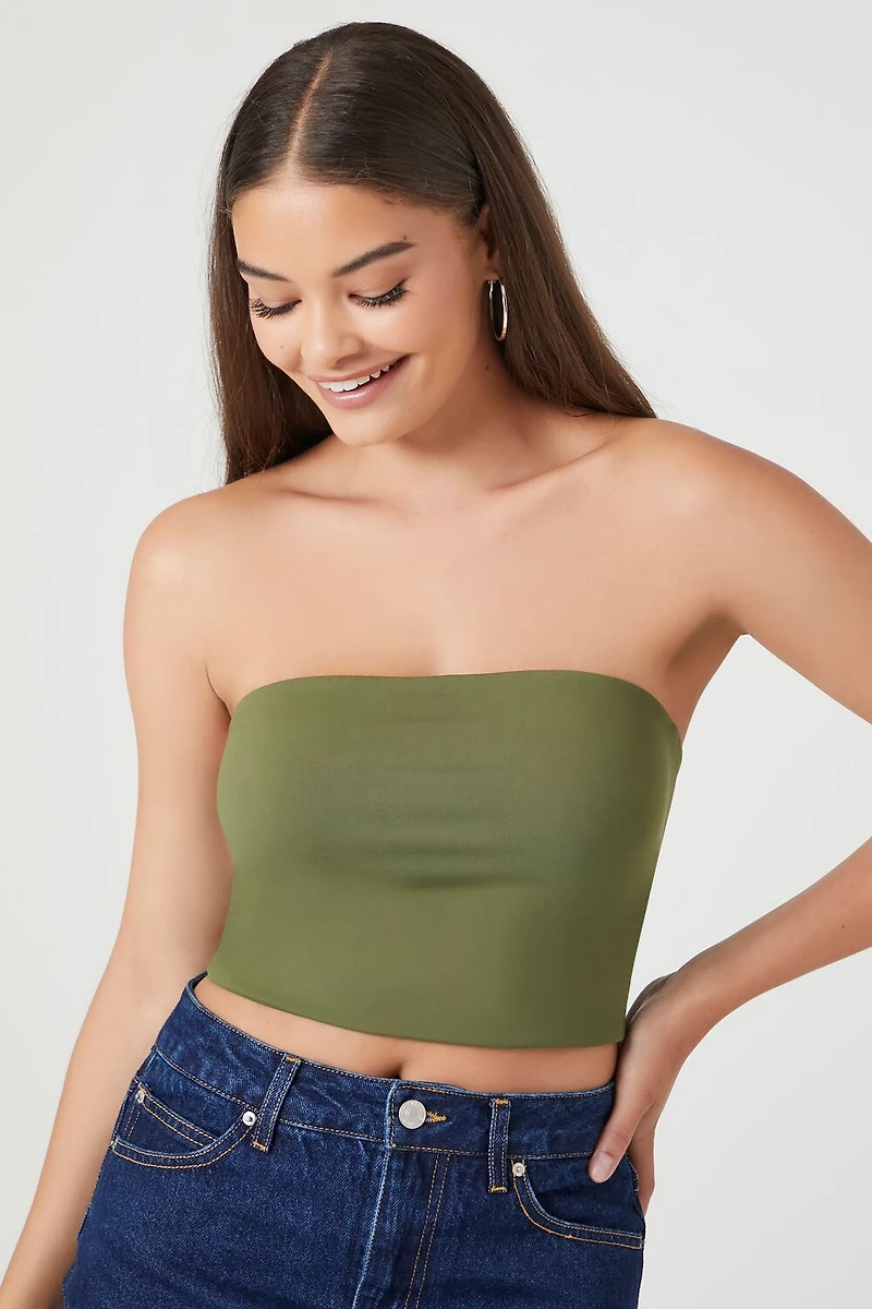 Contour Sculpt Cropped Tube Top