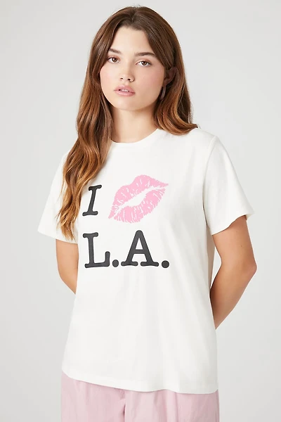 Lipstick Kiss LA Graphic Tee
