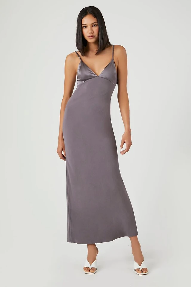 glazed satin dew drop heart slip dress VS Glazed Satin Dew Drop Heart Slip Dress